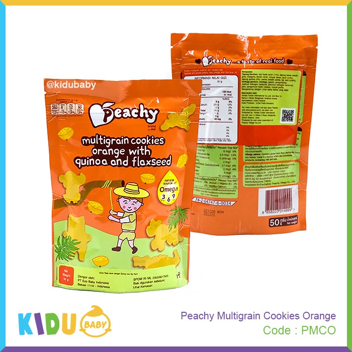 Peachy Multigrain Cookies Snack Sehat Bayi Cemilan Sehat Bayi &amp; Anak Kidu Baby