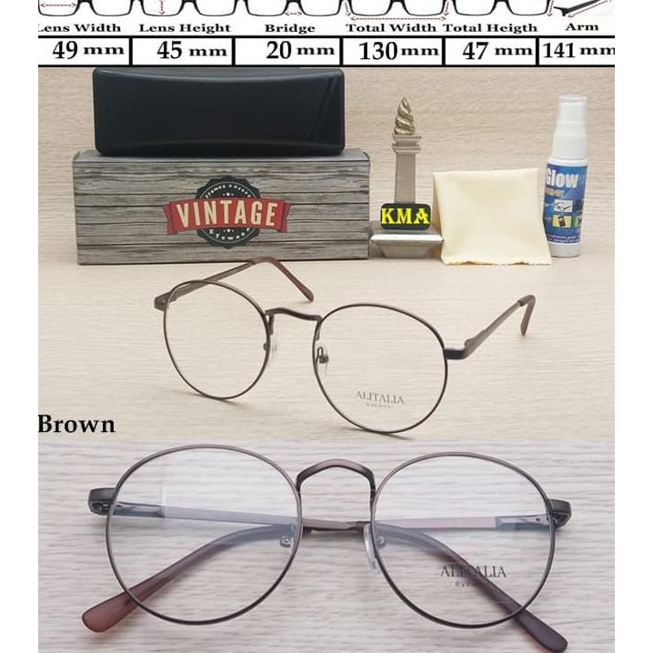 FRAME KACAMATA MINUS METAL FRAME KACAMATA ALITALIA VINTAGE FRAME BESI EXCLUSIVE