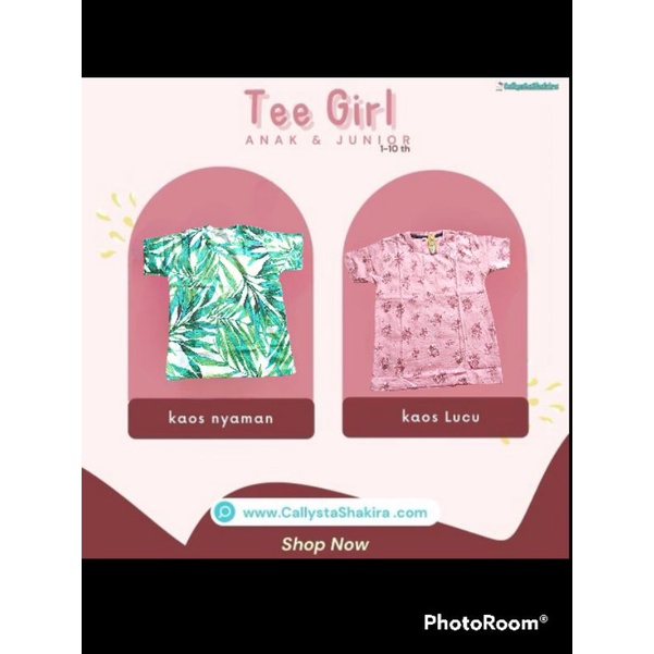 KAOS ANAK PEREMPUAN CALLYSTA SIZE 1-8