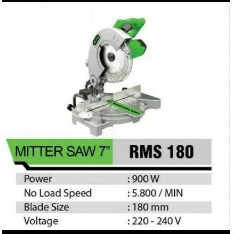 tekiro ryu RMS180 miter saw mesin potong aluminium besi kayu RMS 180