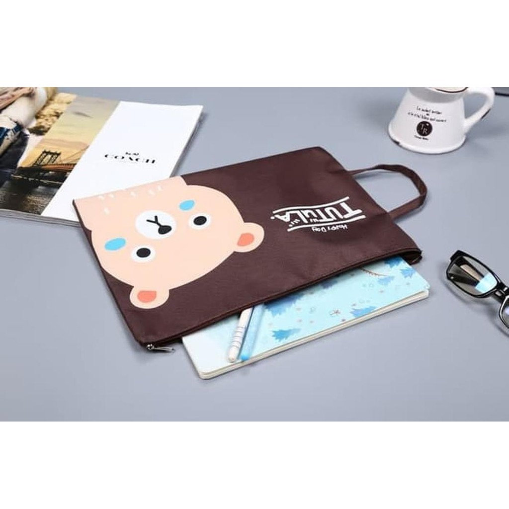 

Promo PF01 Creative Fun Print Portable A4 file Storage pouch bag - Perfect day Murah
