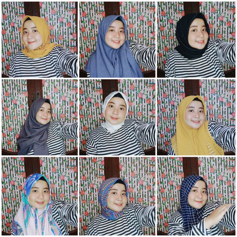 HIJAB KERUDUNG JILBAB KHIMAR MURAH PASHMINA SEGIEMPAT SQUARE PRELOVED CERUTY UMAMA BELLA