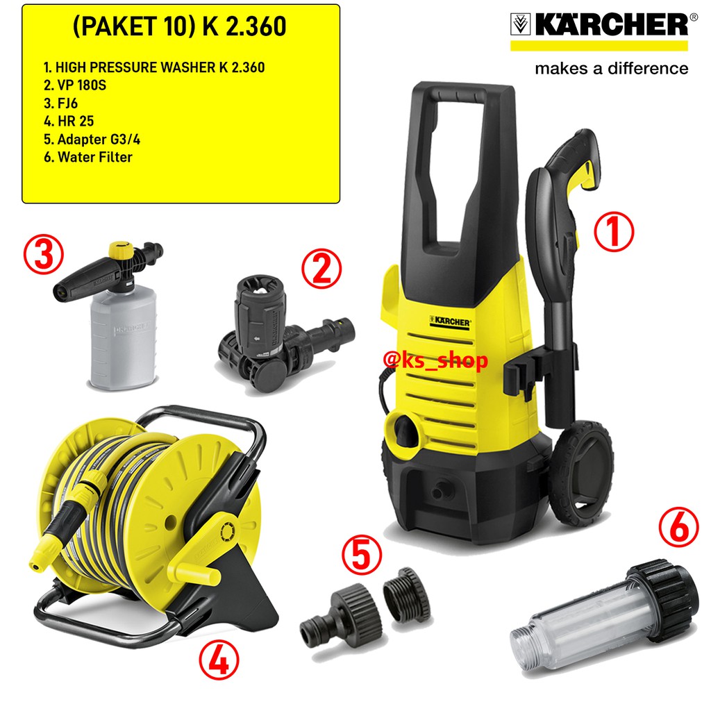 Karcher K2 360 - Karcher K2.360 - Karcher K 2.360 - Karcher High Pressure Cleaner K2360 Paket 5