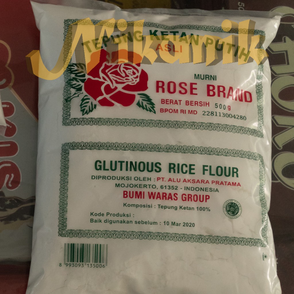 

Tepung Ketan Rose Brand 500Gr