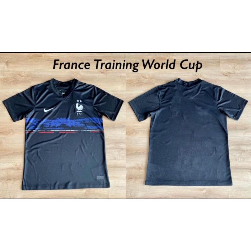 Jersey Bola PRANCIS Training Prematch FRANCE Black Hitam World Cup Qatar 2022 Grade Ori Official