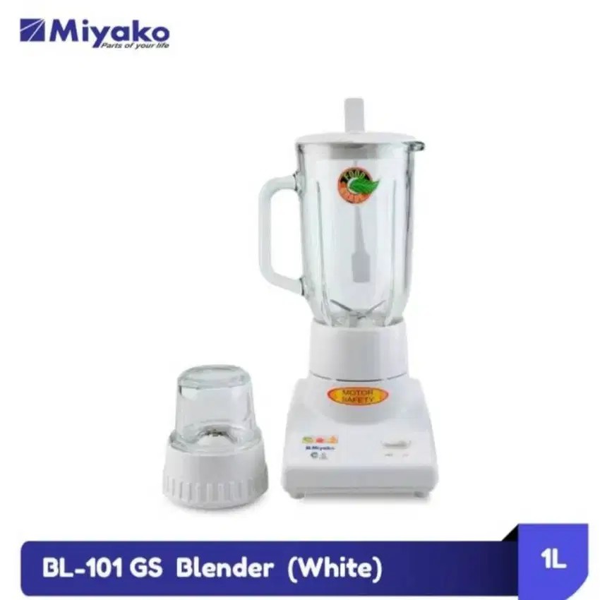 MIYAKO Blender 2 Tabung Kaca 1 Liter BL 101GS - Garansi 1 Tahun