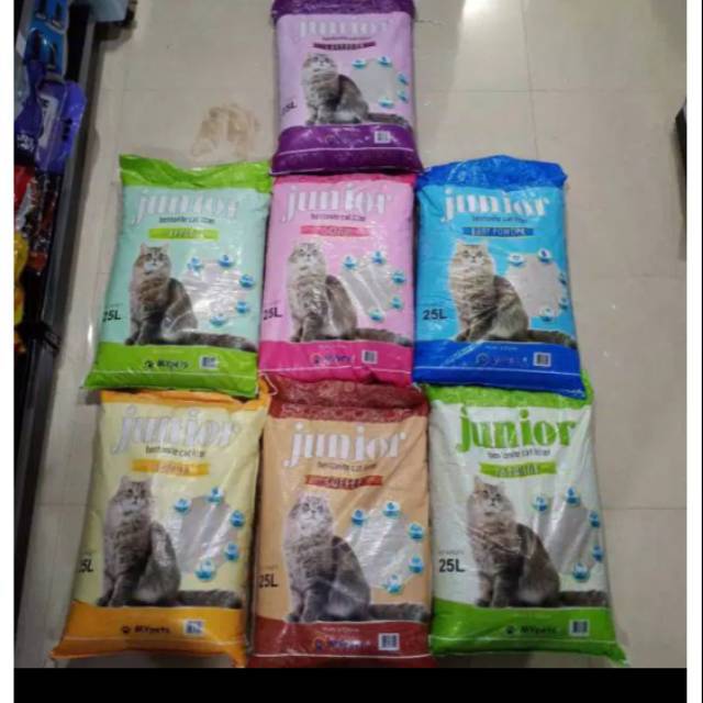 Gosend instant &amp; Grab Pasir kucing junior 25Liter 25l 25lt gumpal wangi