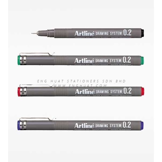 

Pendrawing- Pulpen Menggambar Lukis Drawing Pen Artline Ek-232 0.2 Mm - Hitam -Drawing-Pen.