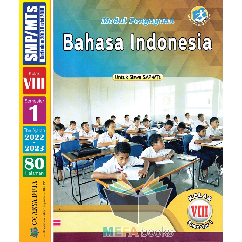 LKS SMP/MTs Kelas 8 Semester 1 TA 2022-2023 Penerbit Arya Duta Cetakan Terbaru-SMT 1, Bhs Indonesia