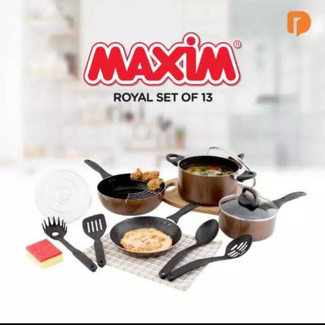 Maxim Royal teflon anti lengket 1 set 13 pcs
