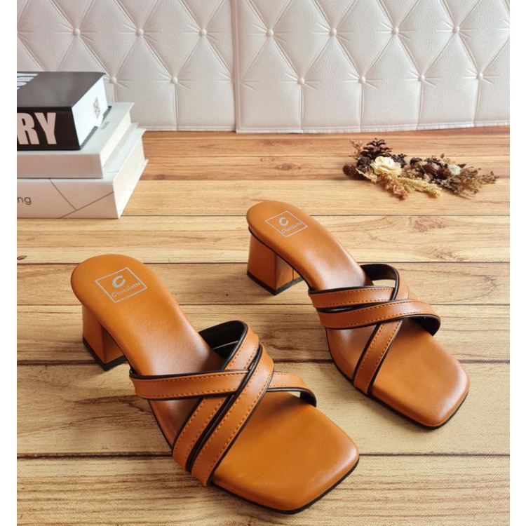 ABBUSHOES NL 07 sendal hak tahu silang premium sinta 5cm