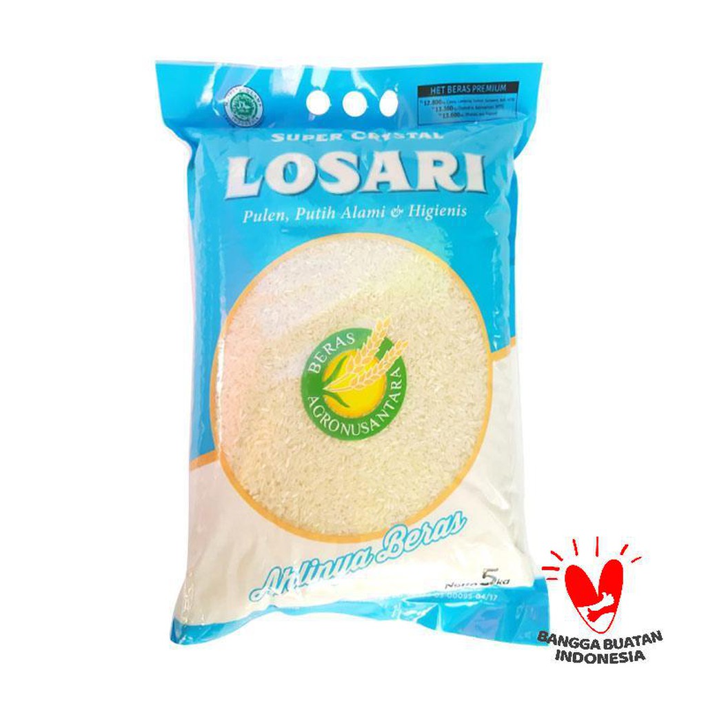 

Agro Nusantara Beras Losari (5Kg) - Grosir Beli 5 pcs