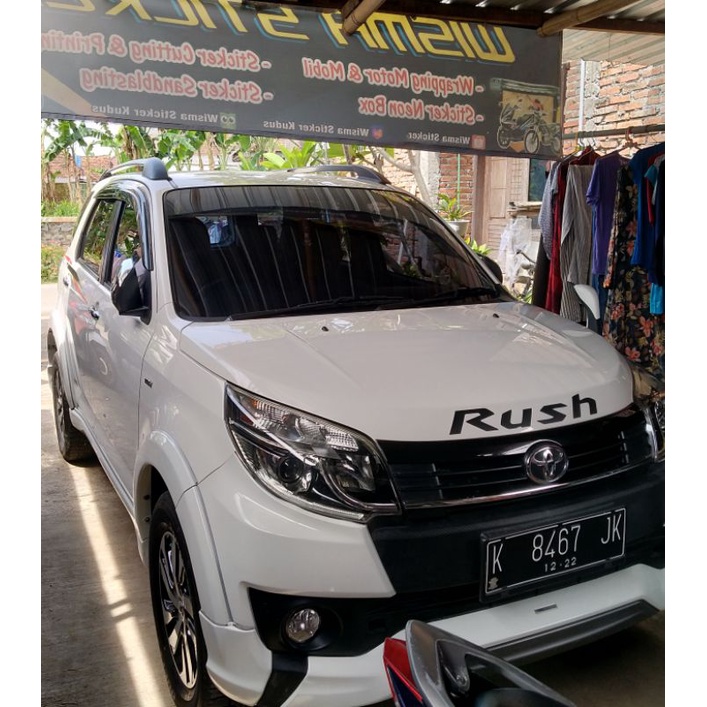 Stiker Rush / Stiker Kap Depan Mobil Rush / Stiker Kap Depan Toyoya Rush