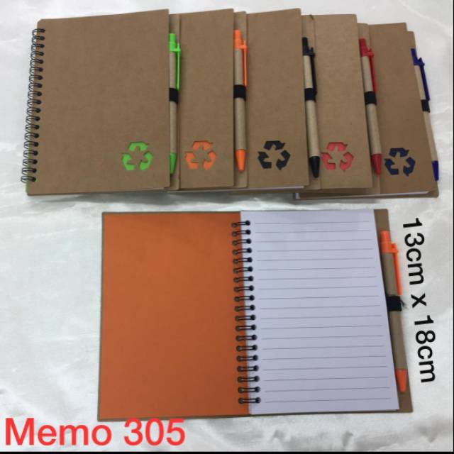 

Note Book / Buku Memo / Memo 305 dapat dicustom Logo Perusahaan