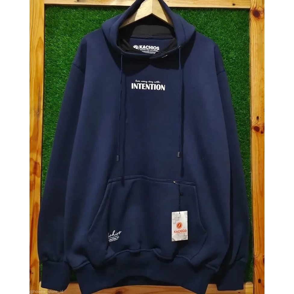 Hoodie Premium Sweater Hoodie Pria Distro Kachios Navy Intetion Original Tebal Size M L XL XXL Hodie Laki Hight Quality Local Brand