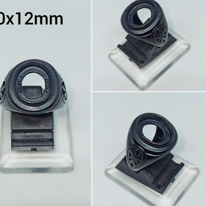 Berkualitas CINCIN/EMBAN/RING TITANIUM RR HITAM 10x12mm OVAL