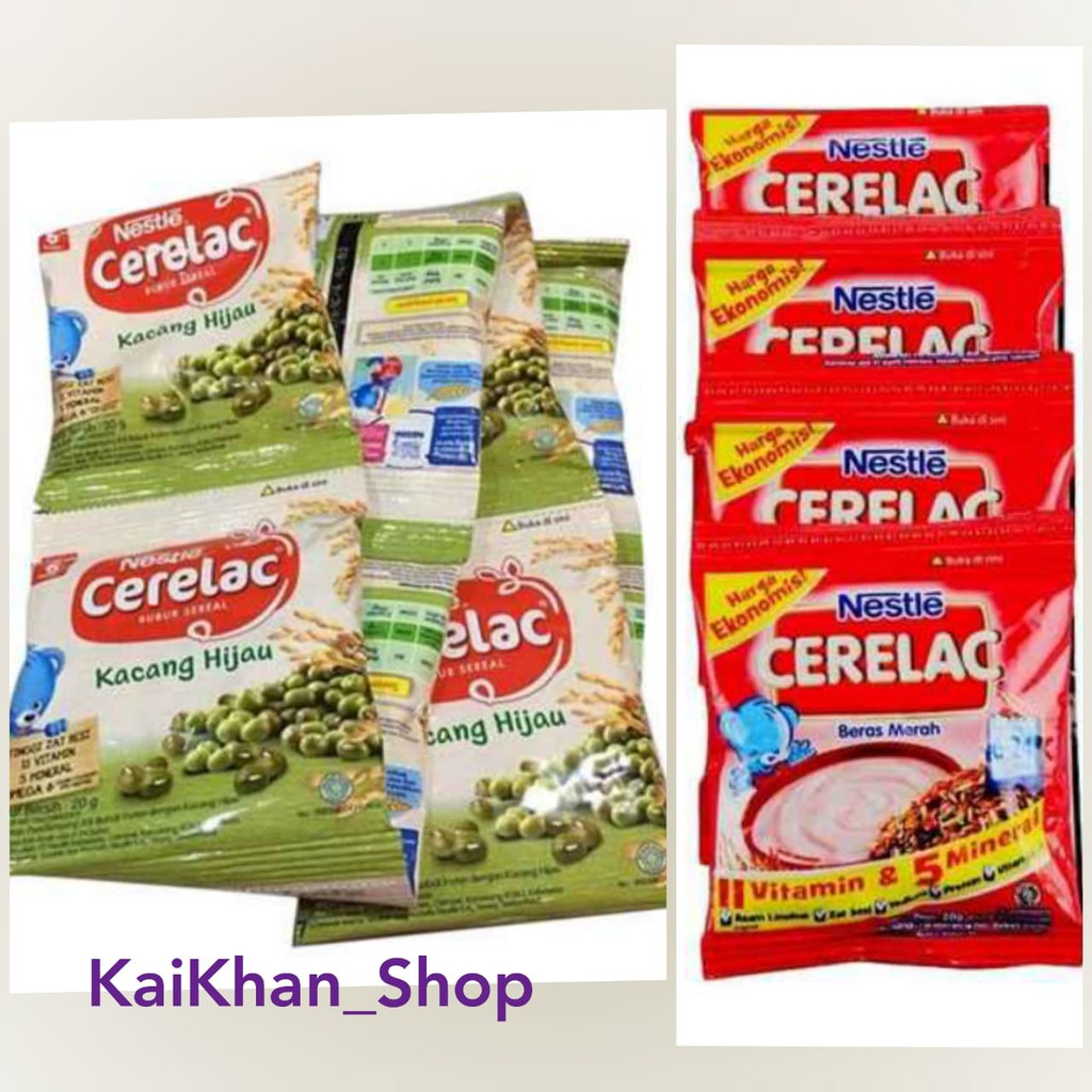 Nestle Cerelac Kacang Hijau / Beras Merah [ 20gram ]