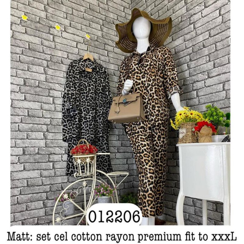 LEOPARD ONE SET / SETELAN WANITA / SETELAN RAYON