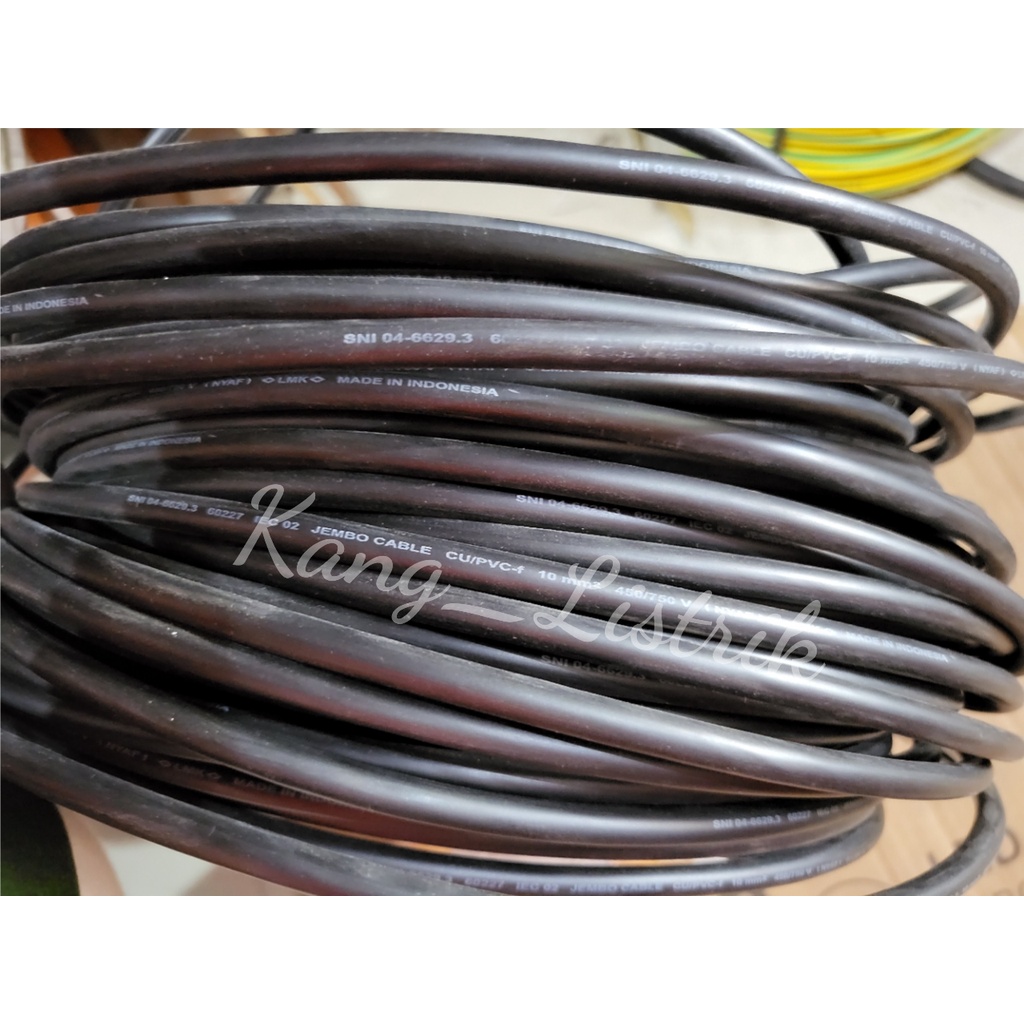 Kabel NYAF Jembo 1 x 10 Per Meter / Kabel Jembo NYAF 10mm Per Meter