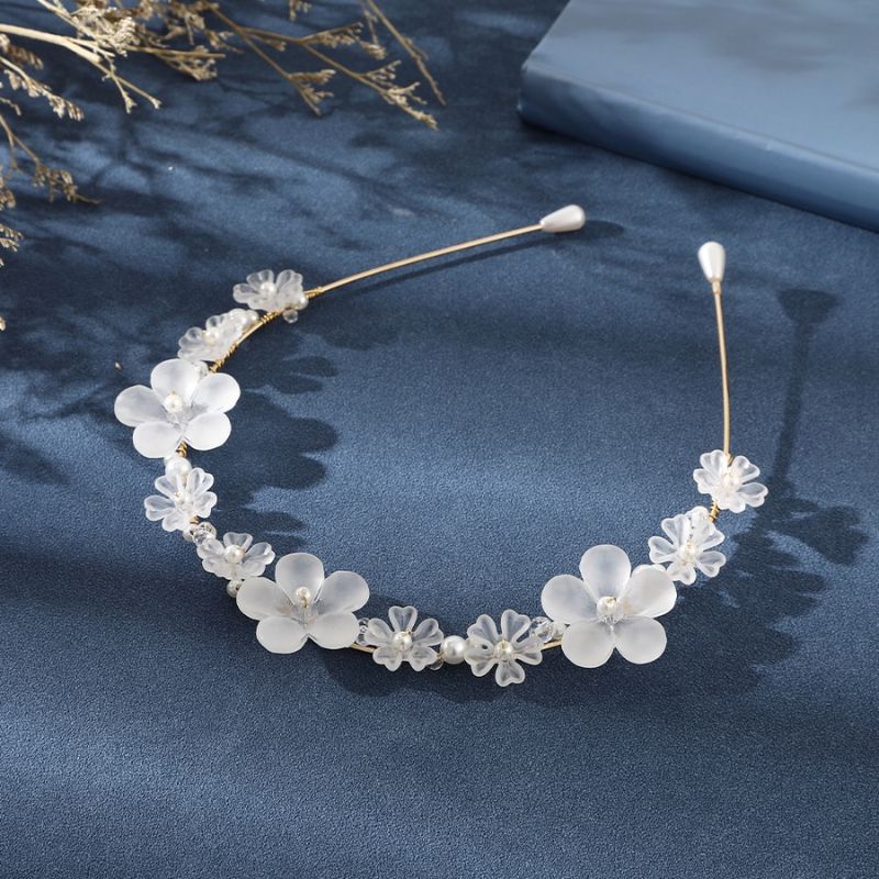 BANDO KOREA BUNGA AKSEN KRISTAL MUTIARA PREMIUM QUALITY / CRYSTAL HEADBAND