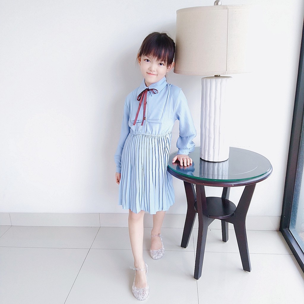 DRESS PLISKET ANAK PEREMPUAN/BAJU ANAK PEREMPUAN PLISKET IMPORT