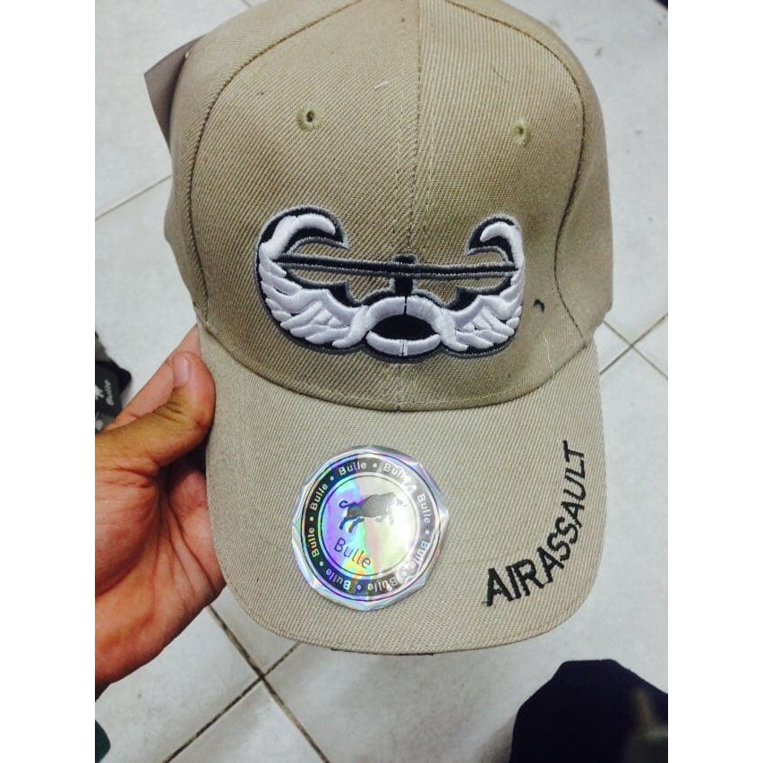 Promo Terbaru! TOPI TACTICAL AIRASSAULT COKELAT HITAM MILITARY HAT CAP OUTDOOR IMPORT