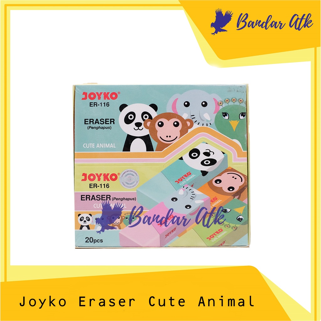 

JOYKO Eraser ER-116 Cute Animal Penghapus Pensil Lucu [1 BOX 20 PCS]