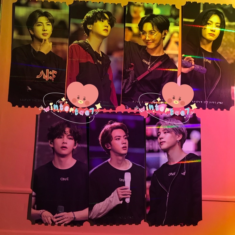 Ticket Hologram MOTS ONE Concert BTS Namjoon RM / Photocard PC Chilsung taehyung bts
