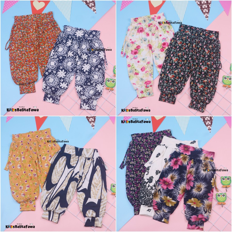 Aladin Carlissa Uk 2-3 Tahun / Celana Anak Perempuan Murah Pants Legging Panjang Pakaian Motif  Lucu
