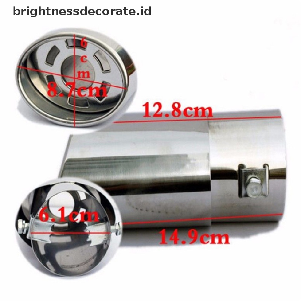 Ujung Pipa Knalpot Universal Bahan Stainless Steel Untuk Mobil