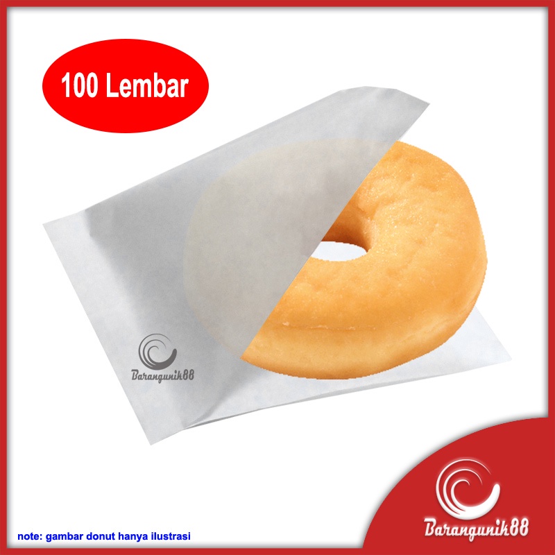 [100 lbr] Kertas Burger Laminasi 10x10 12.5x12.5 15x15 Kertas Bungkus Burger / Burger Wrap Donut