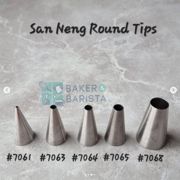 San Neng Round Pastry Tips Decorating Spuit Sanneng Spuit Tip Bulat Spuit Dekorasi Tip San Neng Spui