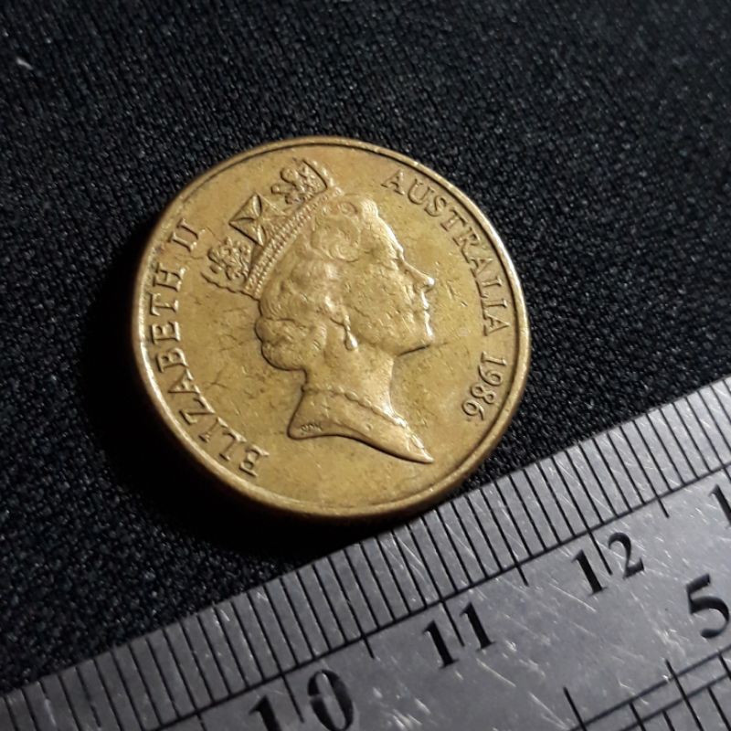 Koin Kuno Koleksi Asing : Australia - 1 Dollar 1986 Komemoratif KM87