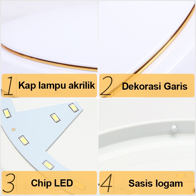 Golden LED Lampu Plafon 36W Hemat Energi Minimalis || Lampu Plafon LED 36W Hemat Energi Modern
