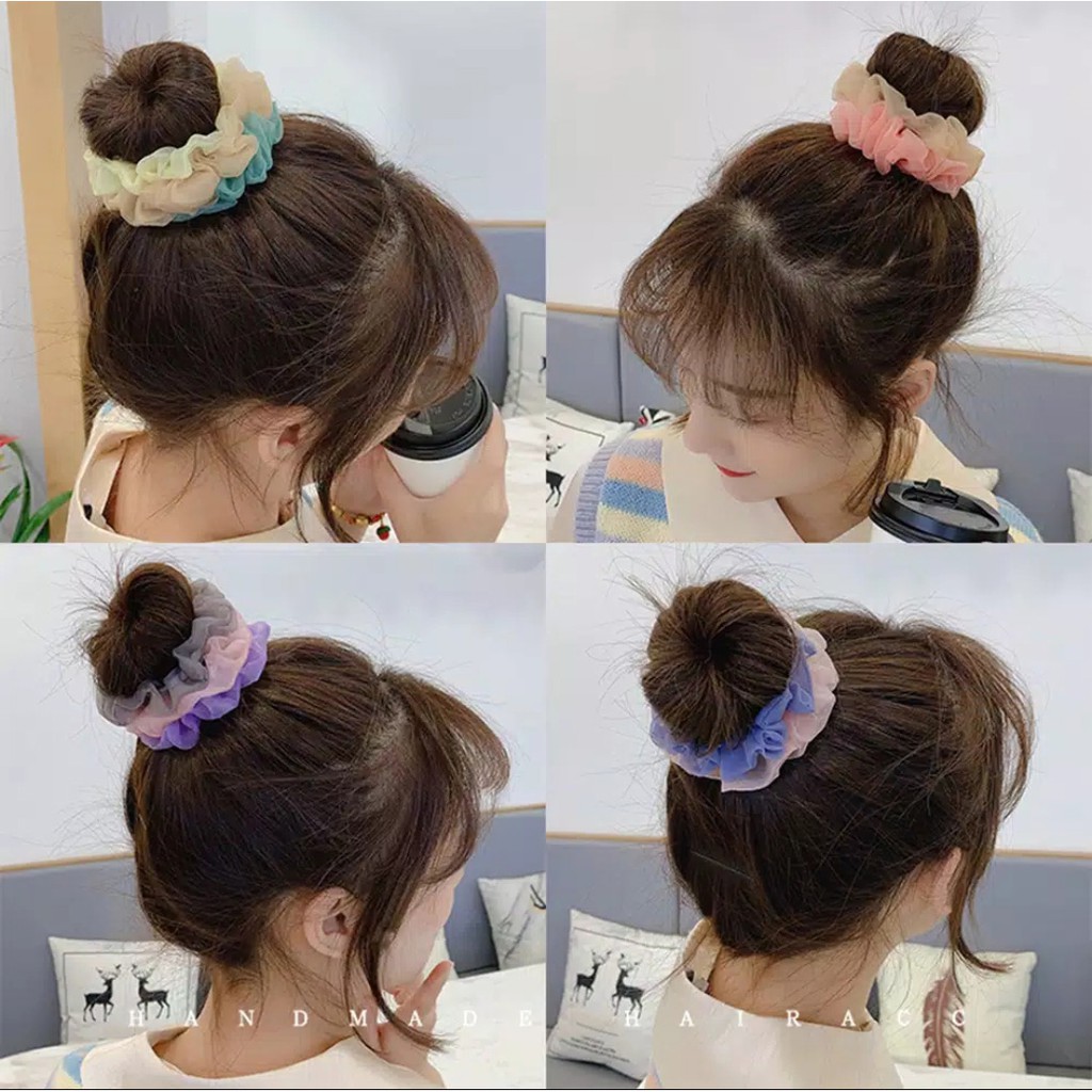 Ikat rambut Kaca Transparant ala Korea