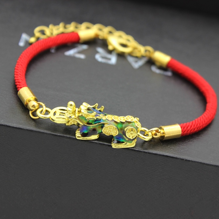 Gelang Tali Kepang Handmade Adjustable Warna Merah Untuk Pria / Wanita