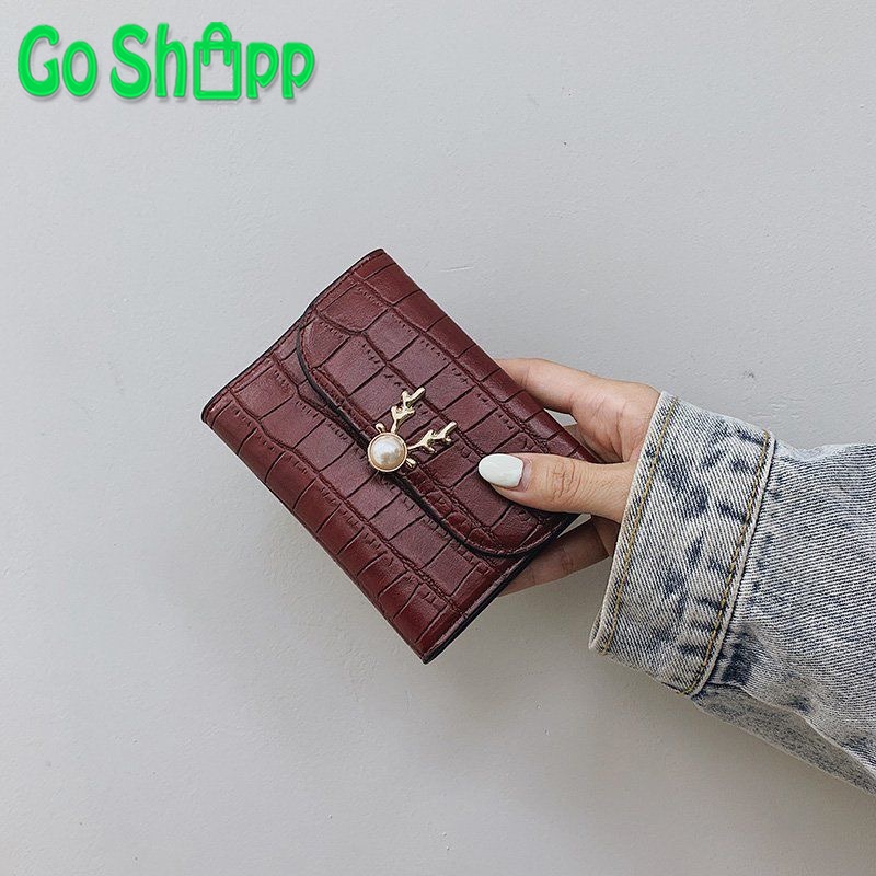 Dompet Wanita Import Fashion Korea - Dompet Wanita Kecil Kulit PU Croco - Dompet Korea - Dompet Lipat Wanita Import Fashion - Dompet Fashion Wanita [PD14]