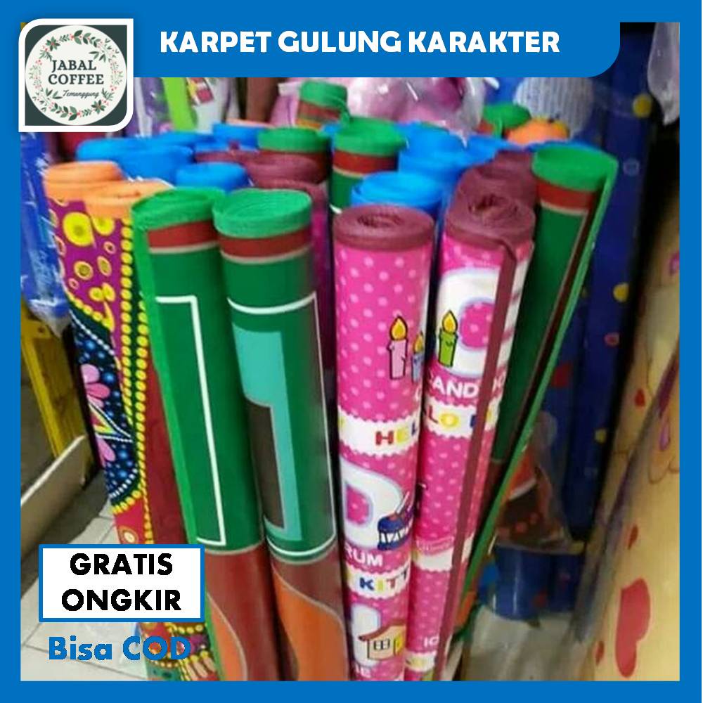 Tikar Plastik Lantai Gulung Motif Kartun / Karpet Kartun Karakter / Karpet Karakter J146