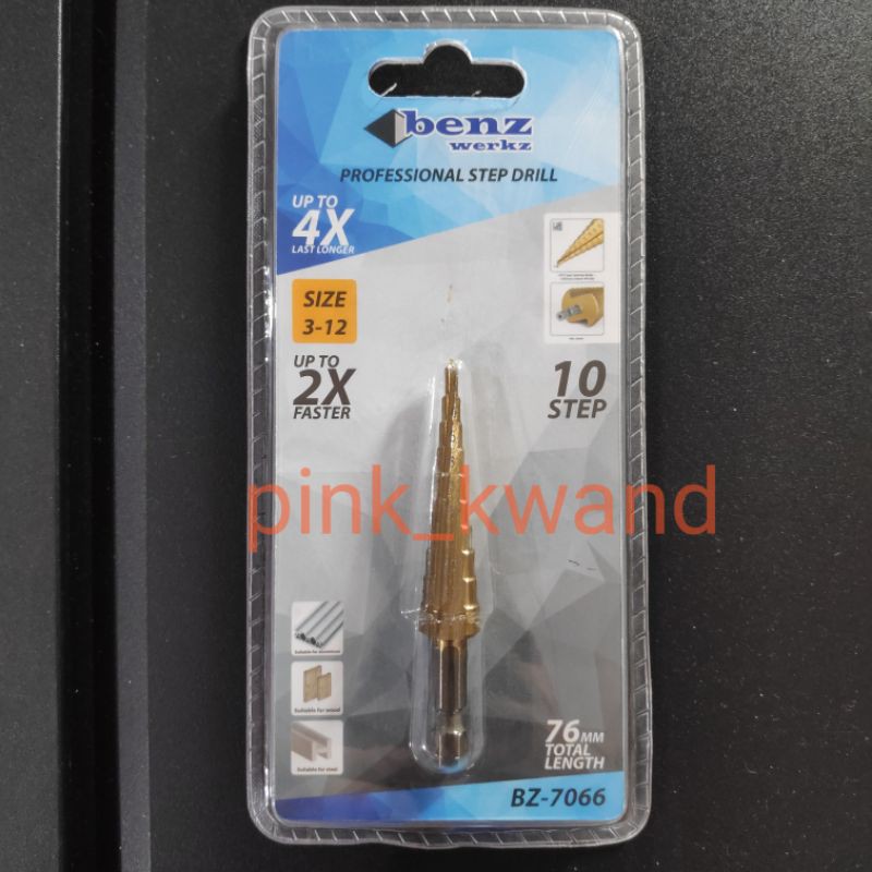 Mata bor pagoda / step drill 3-12mm benz werkz