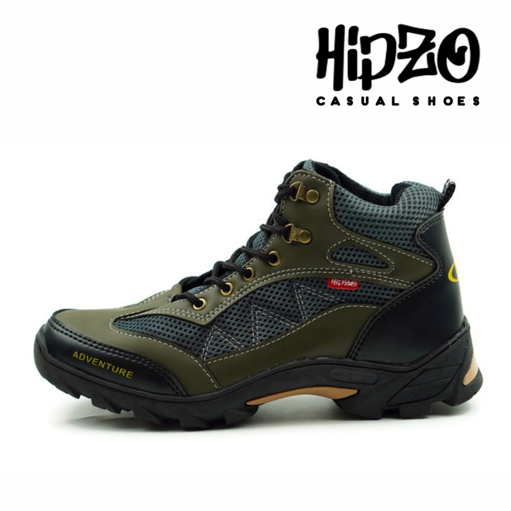 Sepatu Pria Safety boots tinggi original 100% Hipzo M-032 Pria boots Original Kasual Casual Boots kulit hiking Gunung kerja lapangan outdor