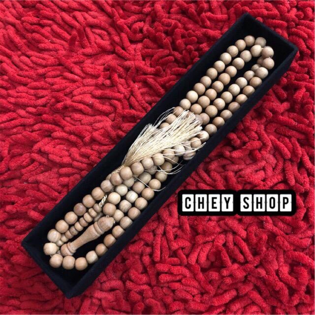 Tasbih Kayu Cendana ORIGINAL Wangi (Dapat Kotak) Tasbih Cendana Wangi