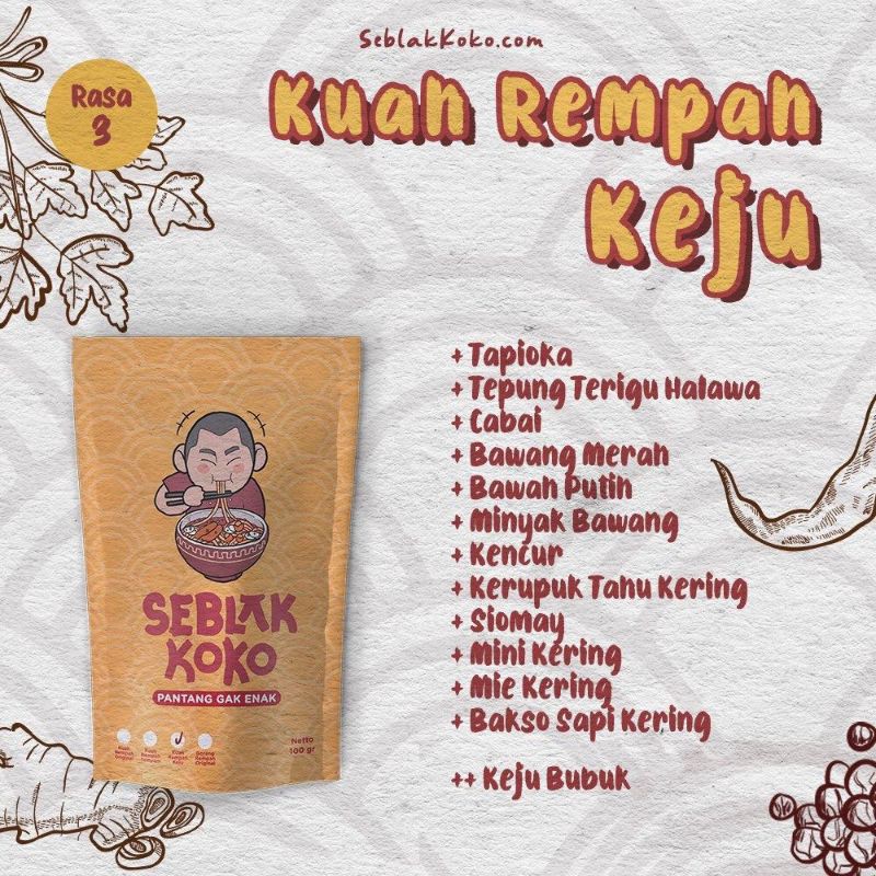 

Seblak Koko Pouch - Kuah Rempah Keju