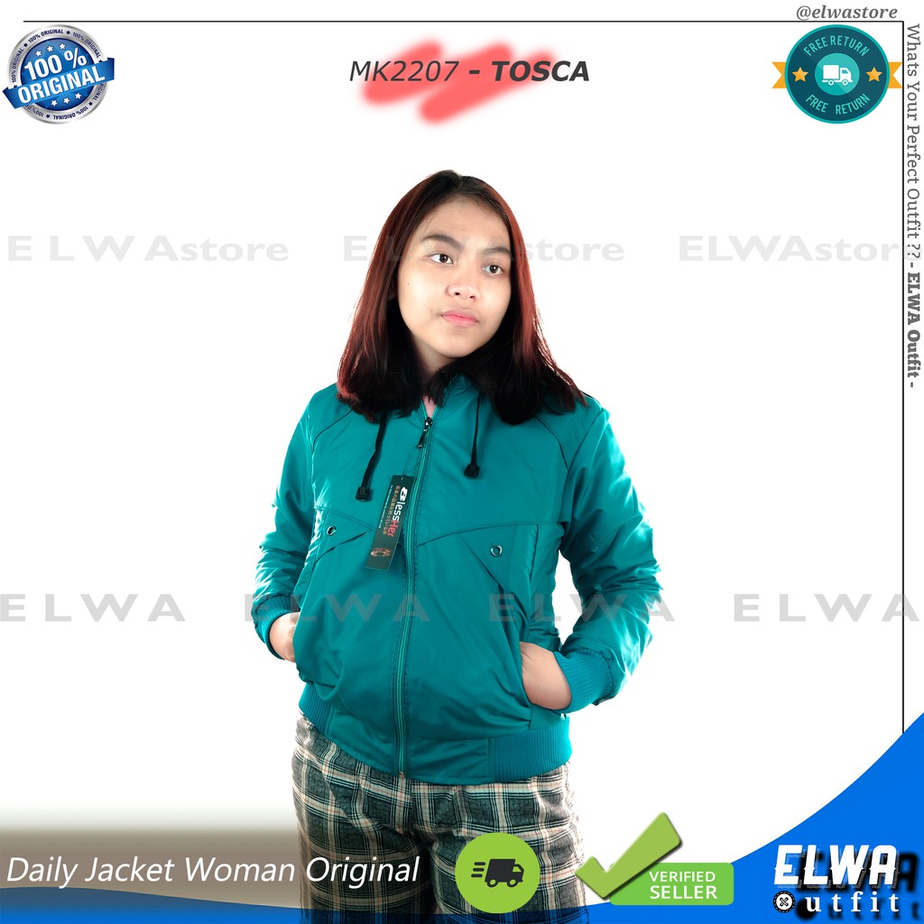 ZIPPER MK2207 BANYAK WARNA Jaket Hoodie Wanita Parasut Jaket Cewek Motor Original Distro Murah-4