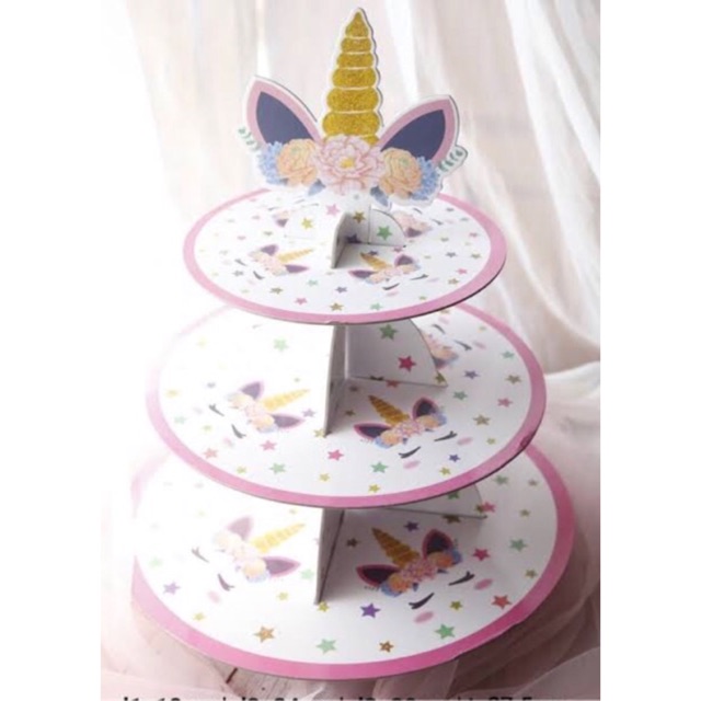 Standing cup cake unicorn pink gold glitter Asli