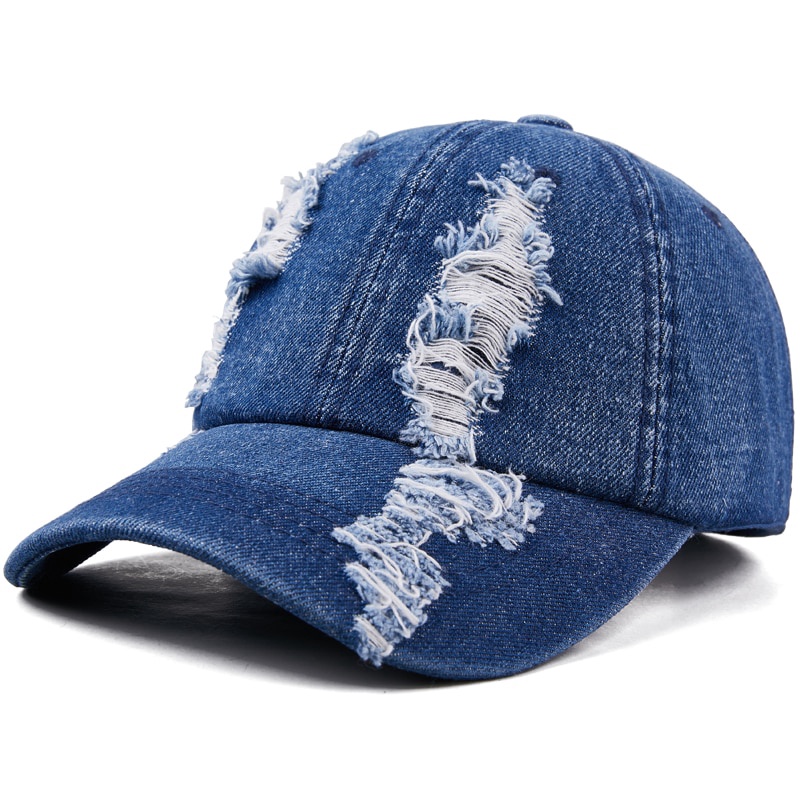 new cap festivals hole denim baseball cap snapback topi pria topi wanita fashion washing cowboy hats bone SunHip hop jeans cap Casquette gorras