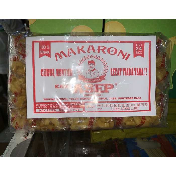 

54eh Makaroni Kang Asep Asin Gurih 1 Pack Isi 25 Pcs 60Jh