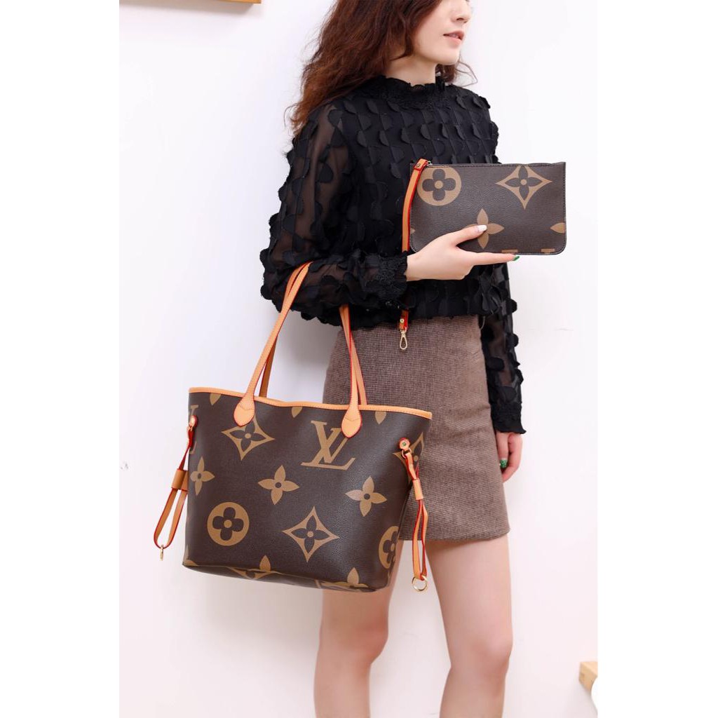 Tas LV Neverfull Monogram 2 IN 1