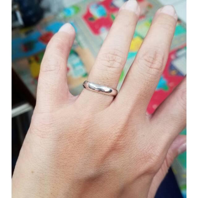 Cincin polos silver 925 perak asli