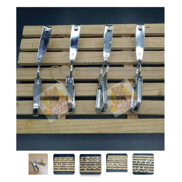 Gantungan Kunci Motif Gunting Kuku Silver kecil - Nail Clippers 2680