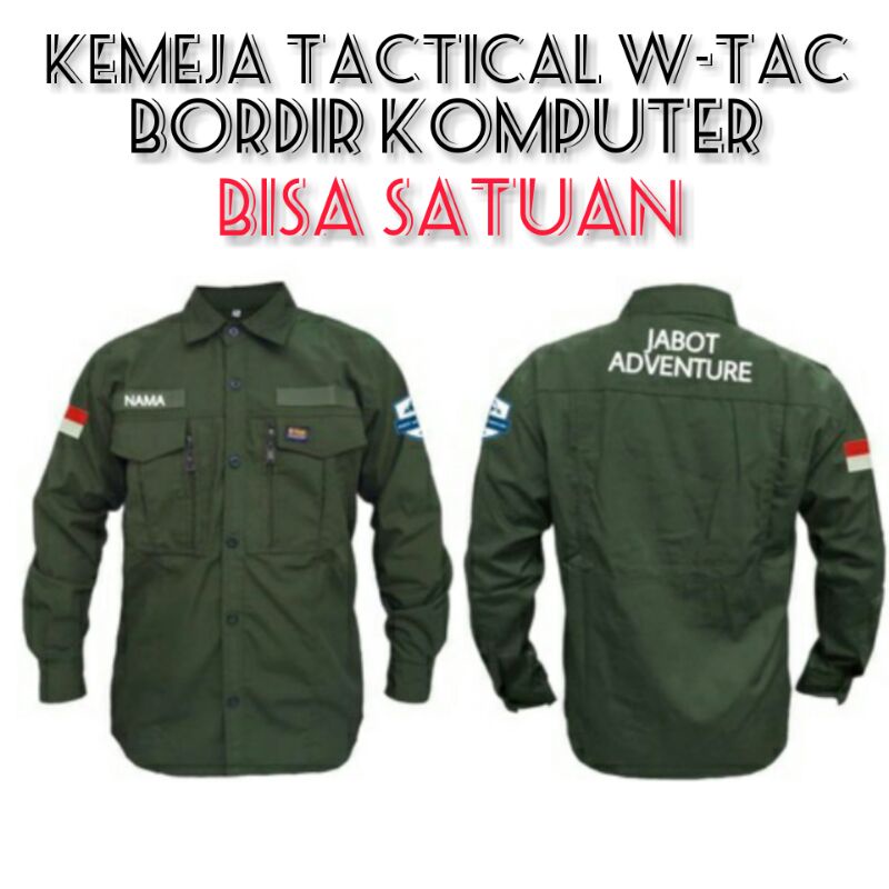 KEMEJA TACTICAL W-TAC BORDIR SATUAN/LUSINAN